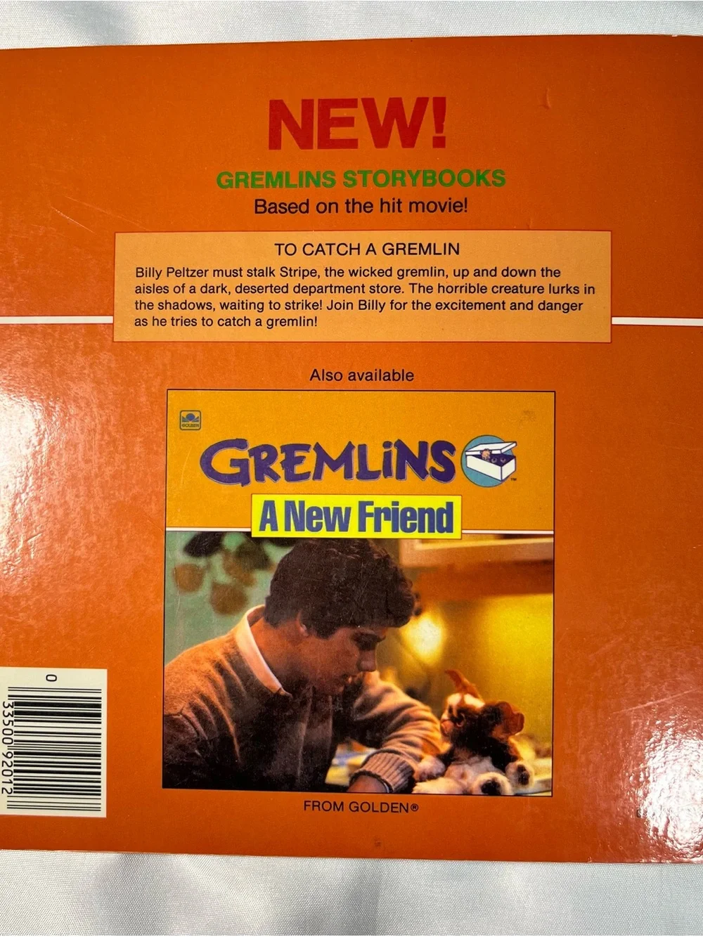 Vintage 1984 Gremlins To Catch a Gremlin Golden Paperback Book Movie